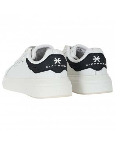 Sneaker Donna John Richmond 20107 Action Leather Logata Leather White Black