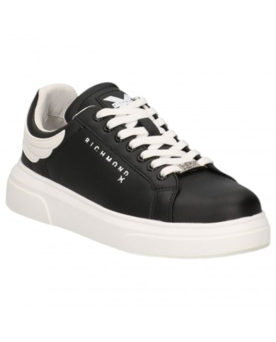 Sneaker Donna John Richmond 20107 Action Leather Logata Leather Black Copia