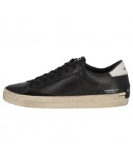 Sneaker Uomo Crime London Distressed Jet Black Leather Black