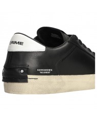 Sneaker Uomo Crime London Distressed Jet Black Leather Black