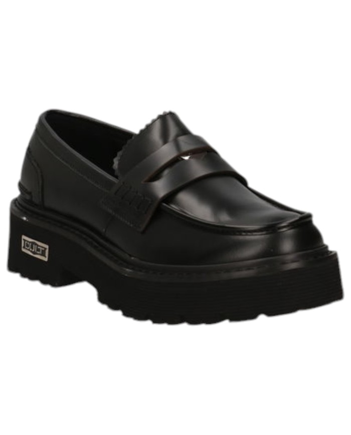 Mocassino Donna Cult Slash 3947 Low W Brushed Leather Black