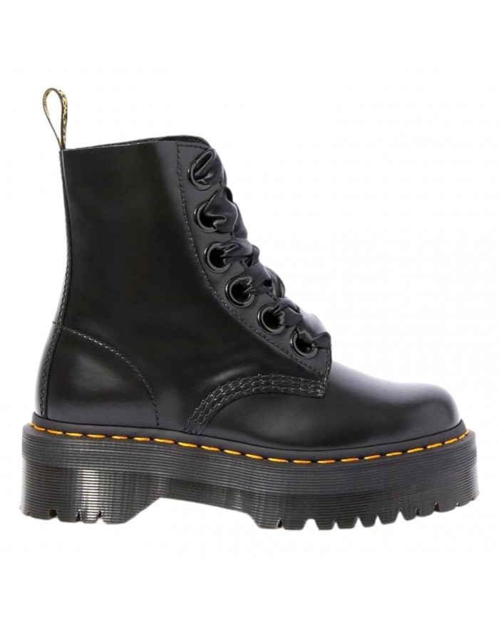 Anfibio Donna Unisex Uomo Dr Martens Molly Platform Buttero Black