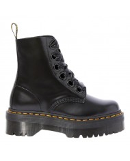 Anfibio Donna Unisex Uomo Dr Martens Molly Platform Buttero Black