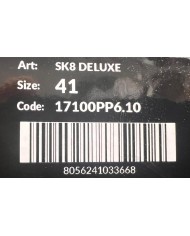 Sneaker Uomo Crime London Sk8 Deluxe Black Whisper Leather White Black