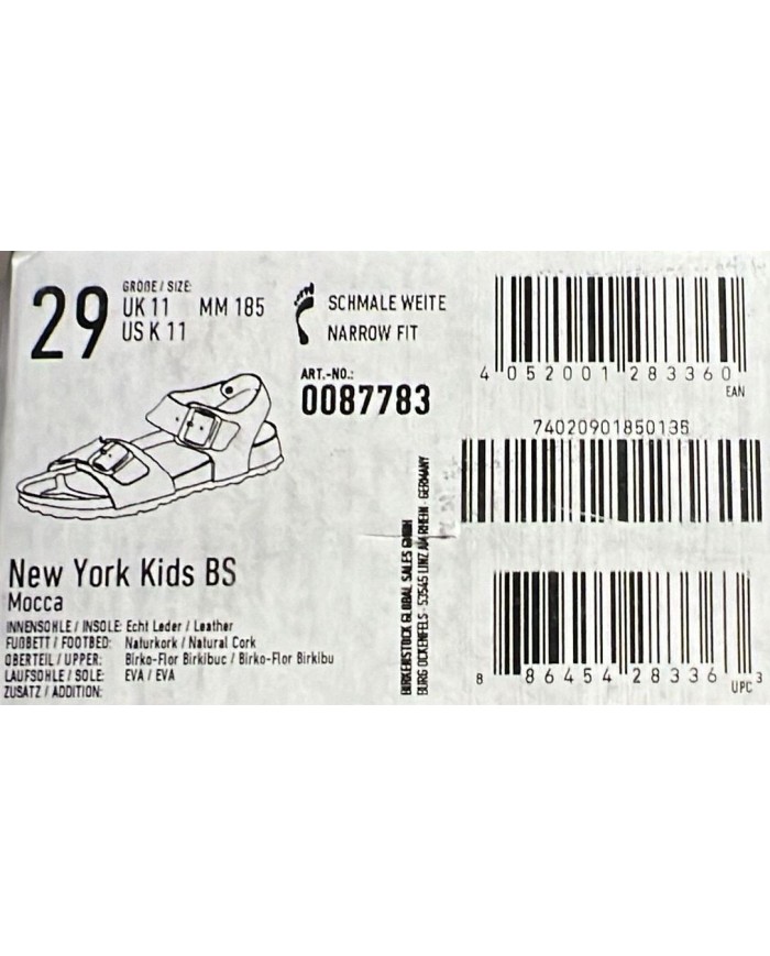 Sandalo Bimbo Birkenstock New York Kids BS  Mocca