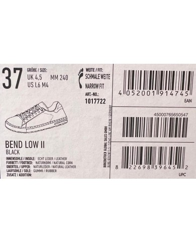 Sneaker Donna Unisex Uomo Birkenstock Bend Low in pelle naturale Black