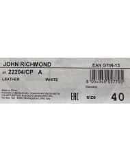 Sneaker Uomo John Richmond 22204 Action Leather X Logo Leather White