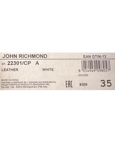 Sneaker John Richmond Donna 22301 A Leather White