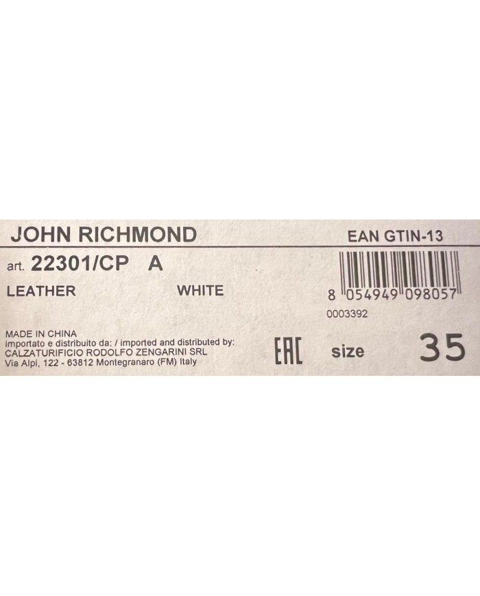 Sneaker John Richmond Donna 22301 A Leather White