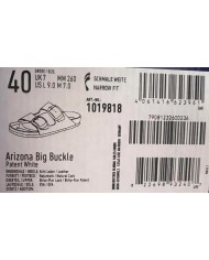 Sandalo Donna Birkenstock Arizona Big Buckle Birko-Flor Vernice Patent White