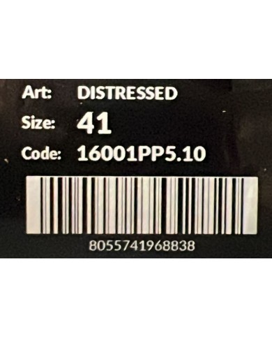 Sneaker Uomo Crime London Distressed White Black Leather White Black