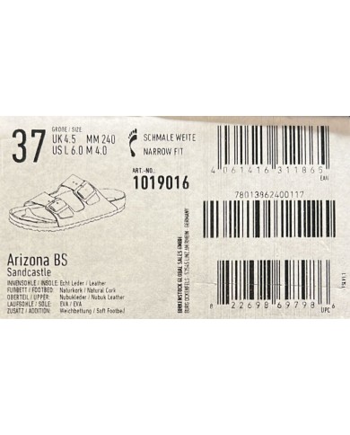 Sandalo Donna Birkenstock Arizona BS Doppia Fascia Sandcastle Plantare Morbido Beige