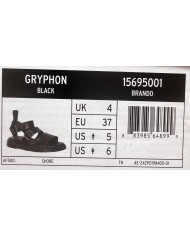 Sandalo Dr Martens Donna Gryphon Gladiatore Brando Leather Black