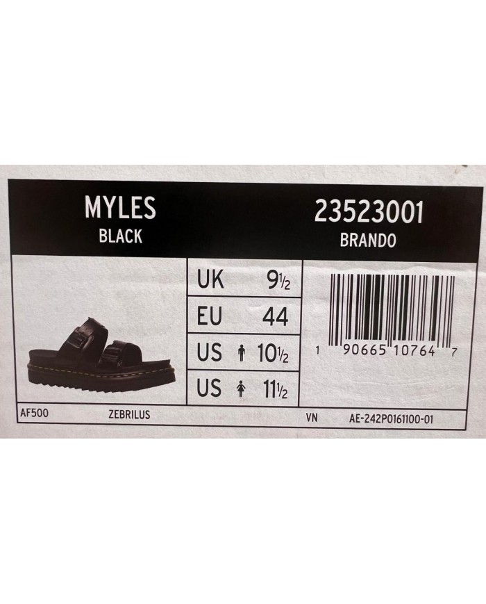 Ciabatta Dr Martens Uomo Myles Leather Black