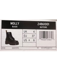Anfibio Donna Unisex Uomo Dr Martens Molly Platform Buttero Black