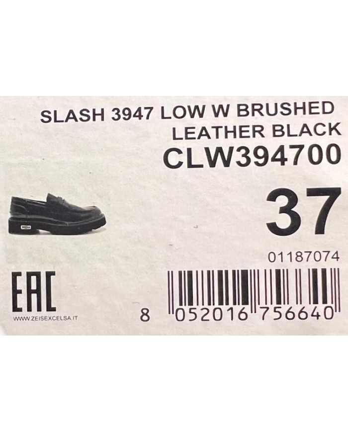 Mocassino Donna Cult Slash 3947 Low W Brushed Leather Black
