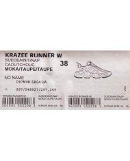 Sneakers Donna No Name Krazee Runner W Leather Suede Mesh Moka Taupe