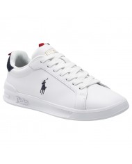 Sneaker Uomo Polo Ralph Lauren Heritage Court II II SK LTL Leather White Navy Red
