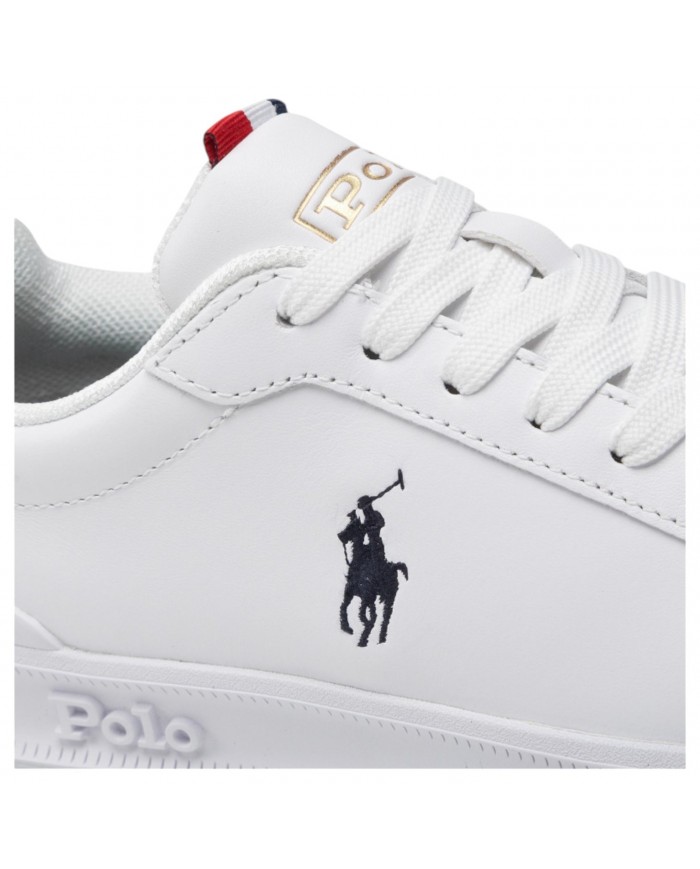 Sneaker Uomo Polo Ralph Lauren Heritage Court II II SK LTL Leather White Navy Red