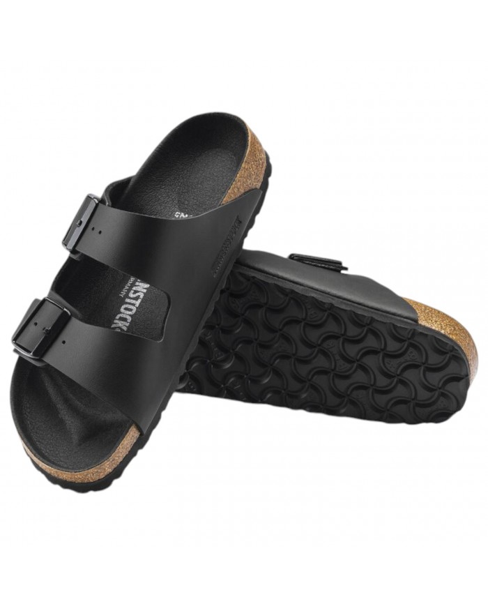 Sandalo Donna Birkenstock Unisex Uomo Arizona BS Triple Black Lather Black
