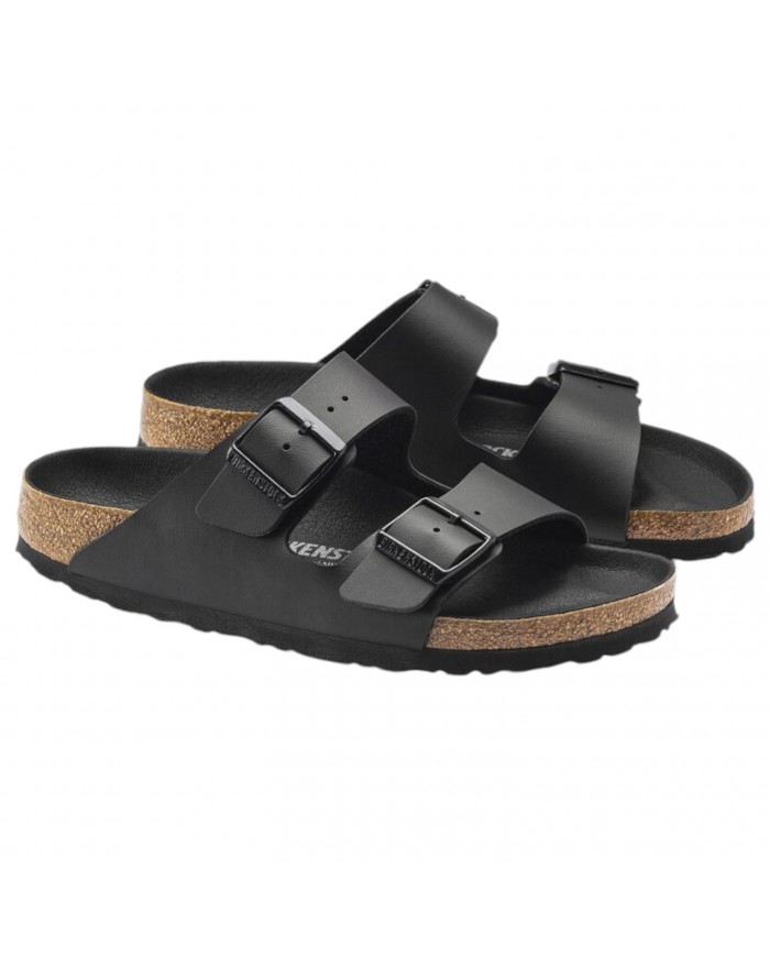 Sandalo Uomo Birkenstock Unisex Donna Arizona BS Triple Black Lather Black