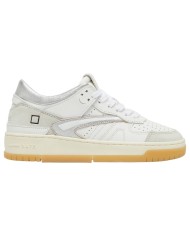 Sneaker Donna Date Torneo Leather Suede White Silver