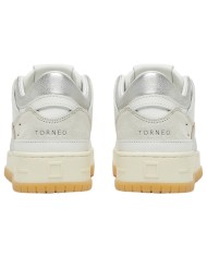 Sneaker Donna Date Torneo Leather Suede White Silver