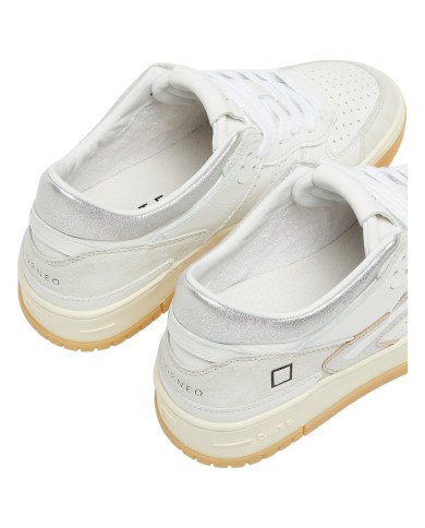 Sneaker Donna Date Torneo Leather Suede White Silver