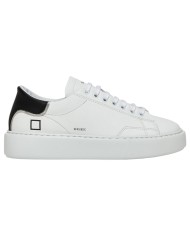 Sneaker Donna Date Sfera Calf Leather White Black