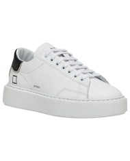 Sneaker Donna Date Sfera Calf Leather White Black
