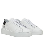 Sneaker Donna Date Sfera Calf Leather White Black