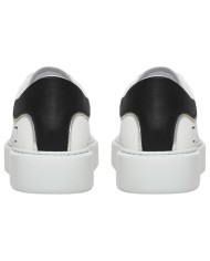 Sneaker Donna Date Sfera Calf Leather White Black