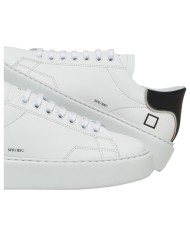 Sneaker Donna Date Sfera Calf Leather White Black