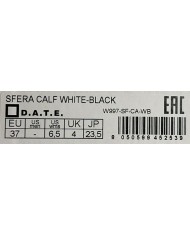 Sneaker Donna Date Sfera Calf Leather White Black