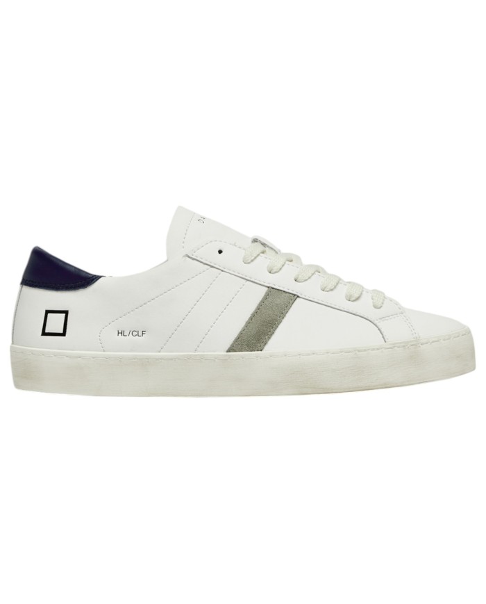 Sneaker Uomo Date Hill Low Calf Leather White Blue