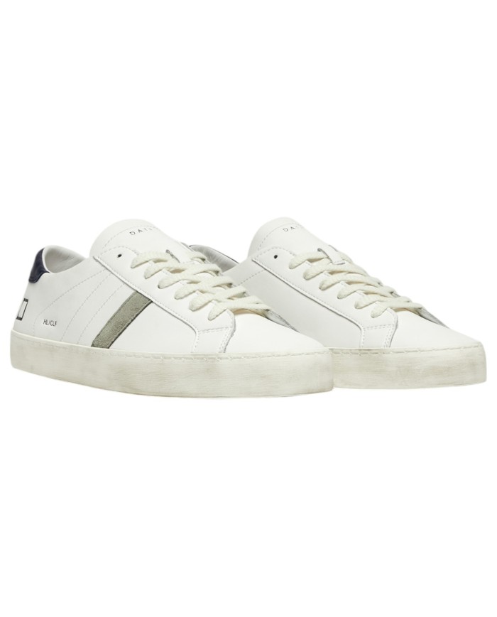 Sneaker Uomo Date Hill Low Calf Leather White Blue