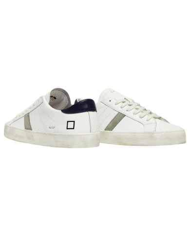 Sneaker Uomo Date Hill Low Calf Leather White Blue