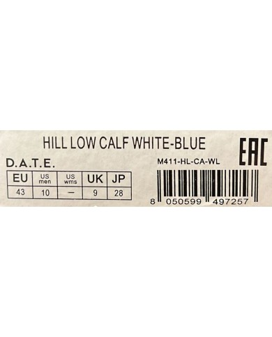 Sneaker Uomo Date Hill Low Calf Leather White Blue
