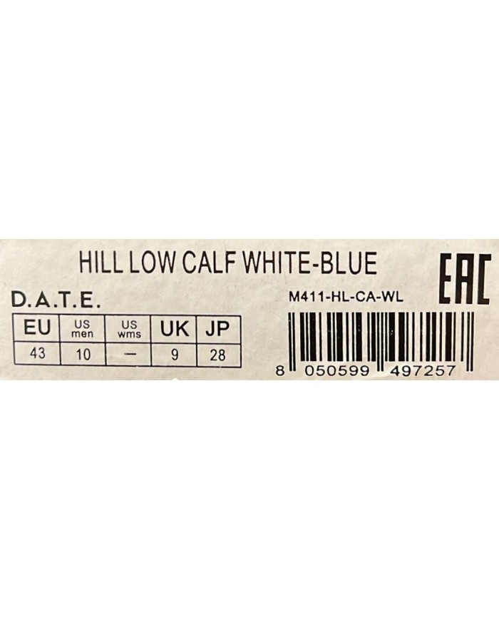 Sneaker Uomo Date Hill Low Calf Leather White Blue