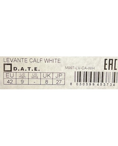 Sneaker Uomo Date Levante Calf Leather White