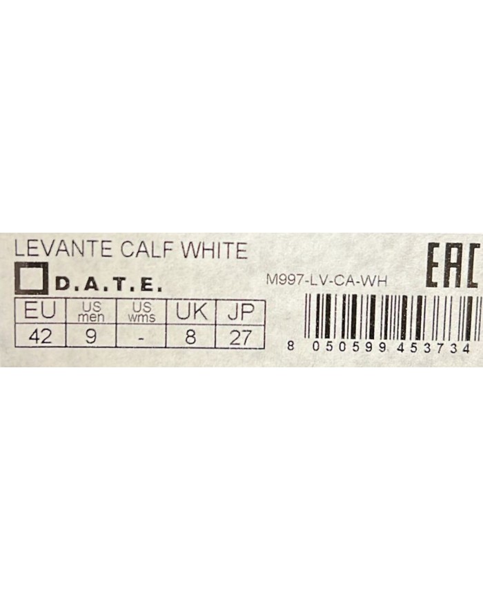 Sneaker Uomo Date Levante Calf Leather White