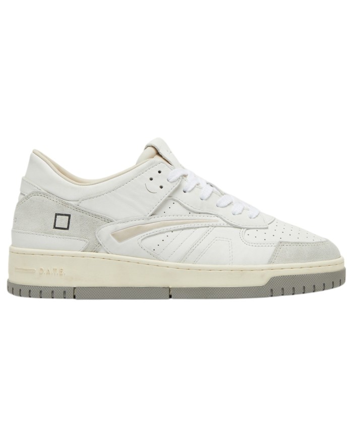 Sneaker Uomo Date Torneo Vintage Calf Leather White