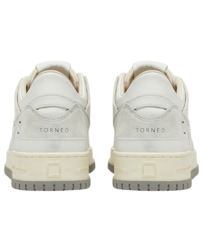 Sneaker Uomo Date Torneo Vintage Calf Leather White
