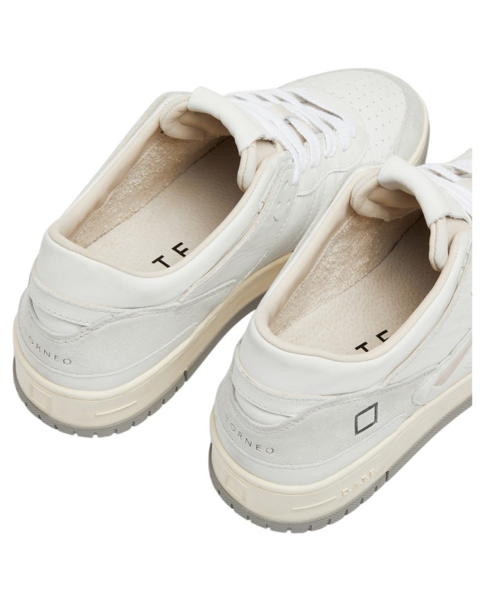 Sneaker Uomo Date Torneo Vintage Calf Leather White