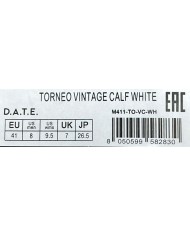 Sneaker Uomo Date Torneo Vintage Calf Leather White