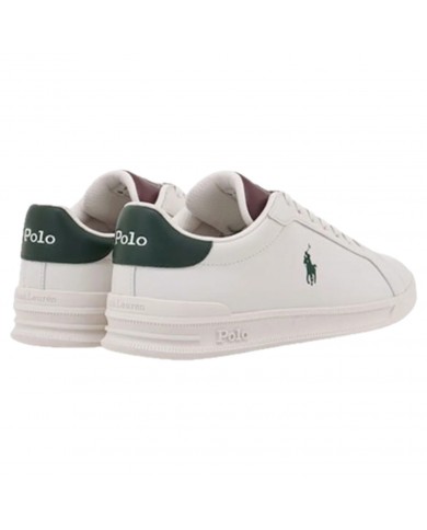 Sneaker Uomo Polo Ralph Lauren Heritage Court II SK LTL Leather White Multi