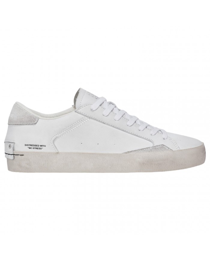 Sneaker Uomo Crime London Distressed White Leather White
