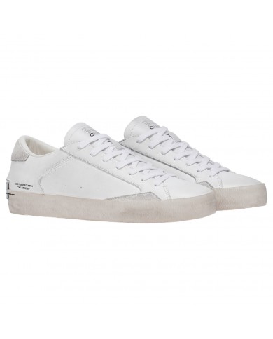 Sneaker Uomo Crime London Distressed White Leather White