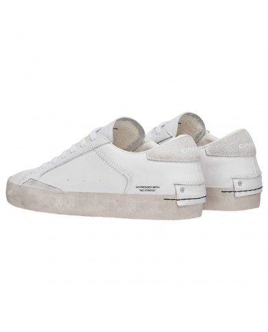 Sneaker Uomo Crime London Distressed White Leather White