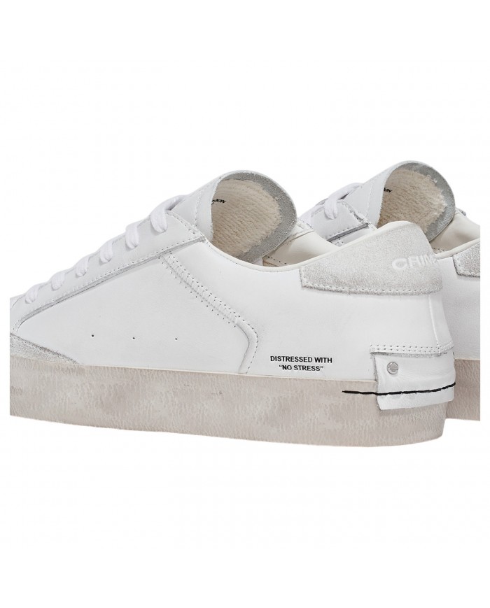 Sneaker Uomo Crime London Distressed White Leather White